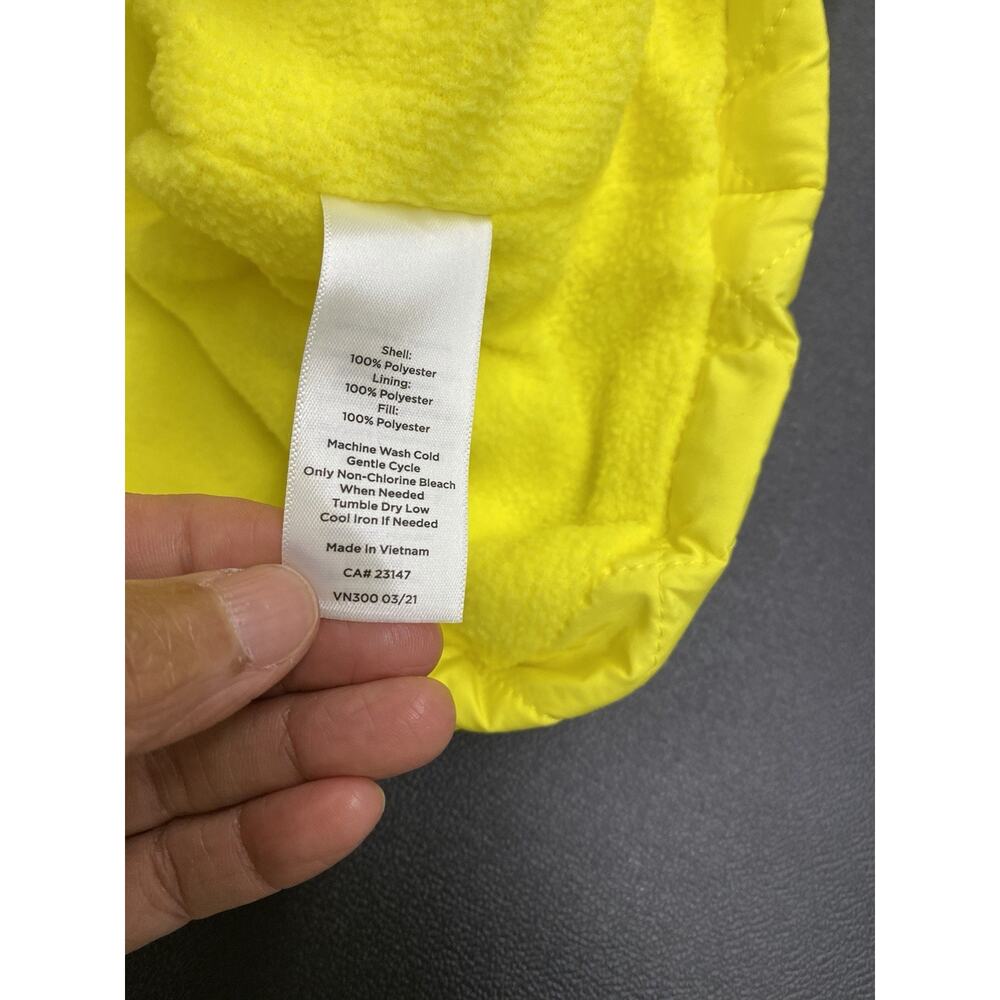 Talbots Vest Womens Large Quilted Yellow Button Front Pockets Classic Spring - Picture 7 of 13